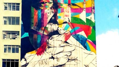 Eduardo Kobra homenageia Oscar com grafite colossal em São Paulo para comemorar o aniversário da cidade