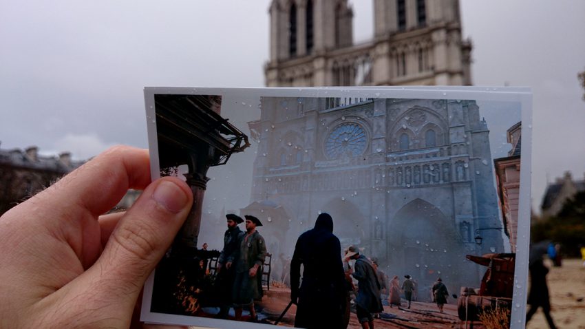 fa faz montagens com comparações da Paris real com Virtual (3)