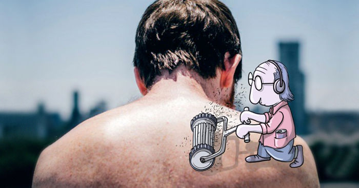 Desenhos criativos e realidade juntos (8)