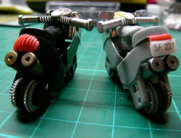 Transforme um esqueiro velho em uma miniatura de moto, muito bom! (1)