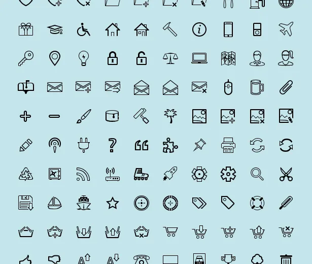 Pack de ícones minimalistas para seu site
