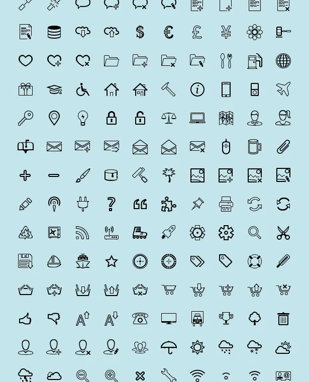 Pack de ícones minimalistas para seu site