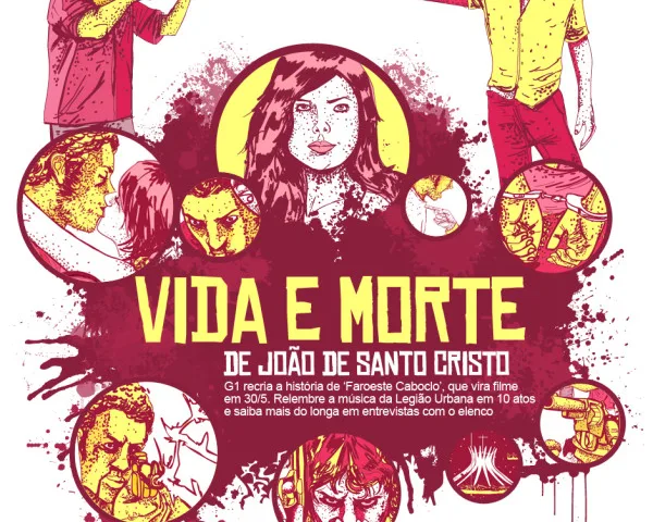 Ilustrações feitas para representar atos do filme Faroeste caboclo, criação G1 em parceria com o ilustrador Dalton Soares (10)