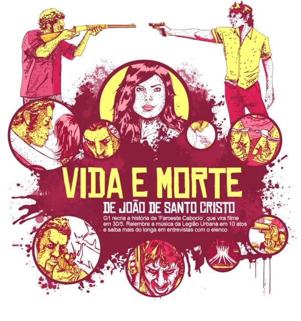 Ilustrações feitas para representar atos do filme Faroeste caboclo, criação G1 em parceria com o ilustrador Dalton Soares (10)