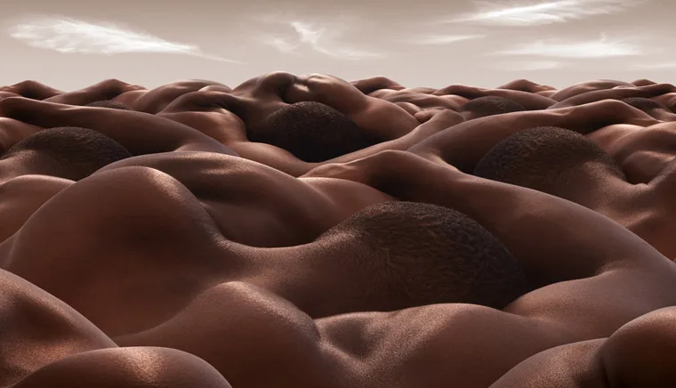 Paisagens e desertos feitos com corpos humanos, fotografia de Carl Warner (3)