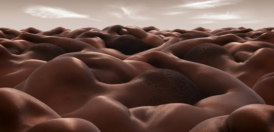 Paisagens e desertos feitos com corpos humanos, fotografia de Carl Warner (3)