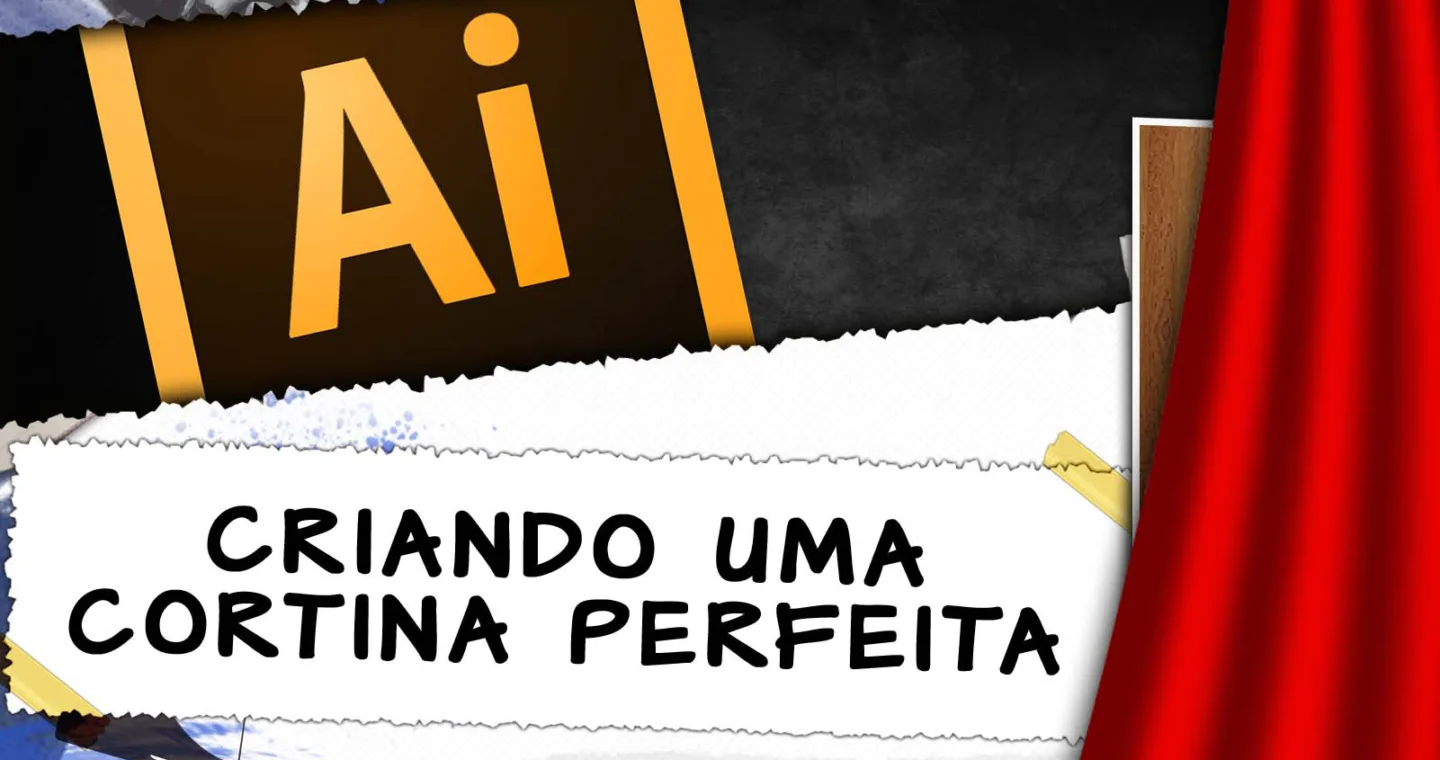 dicas nesta vídeo aula para criar uma cortina no Illustrator, ou até uma capa