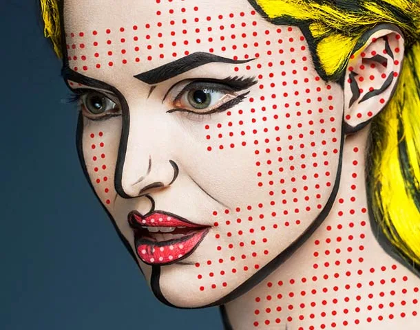 Alexander Khokhlov faz set de fotografias inovadoras e criativas com maquiagens que lembram desenhos (2)