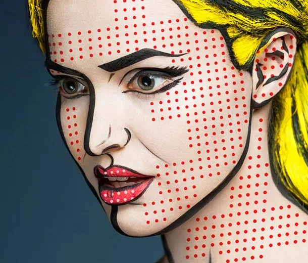 Alexander Khokhlov faz set de fotografias inovadoras e criativas com maquiagens que lembram desenhos (2)