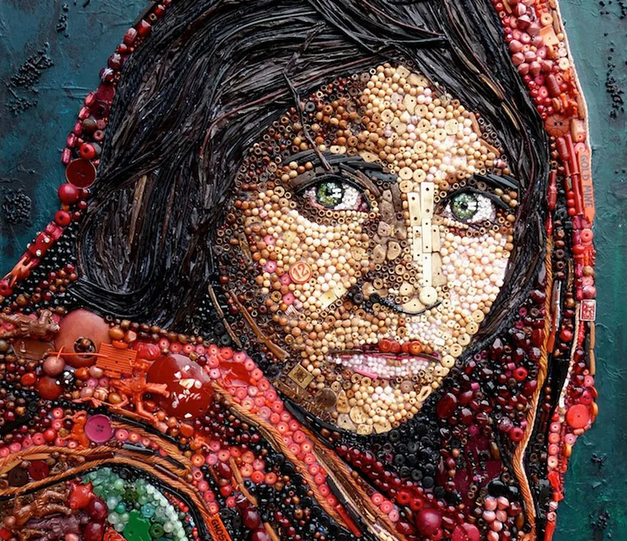 Pinturas recriadas por Jane Parkins com plástico (6)