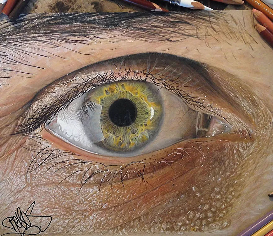 Desenhos realistas de olhos super criativos (2)