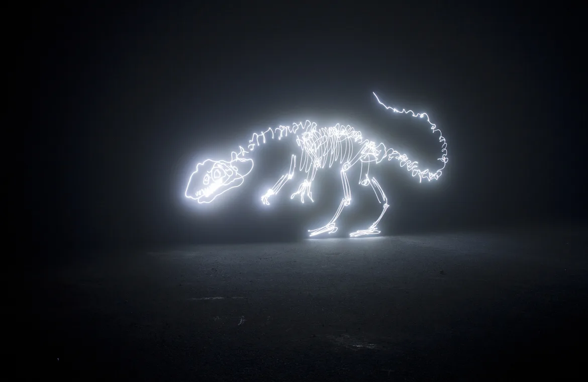 lighting painting criativos de dinossauro (1)