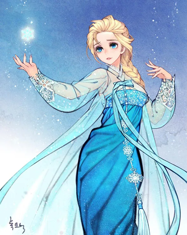 Desenhos da Disney recriados com traços asiáticos (1)