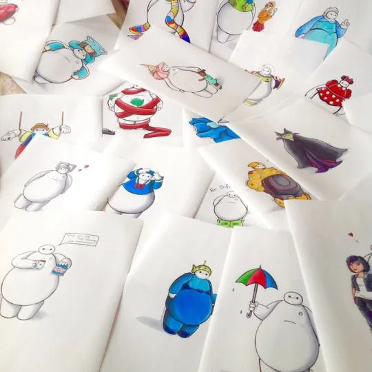 Baymax vestido como outros personagens da disney (10)