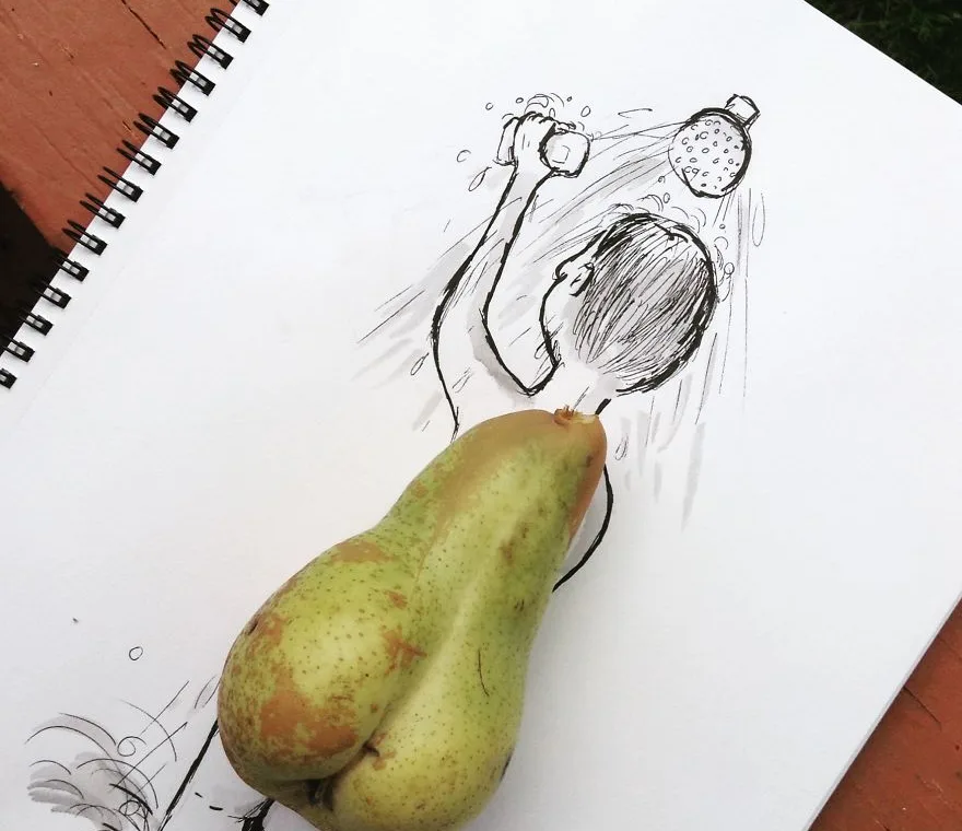 Desenhos criativos feitos com objetos do cotidiano (13)