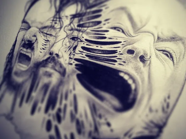 Desenhos rico em detalhes feito à caneta (9)