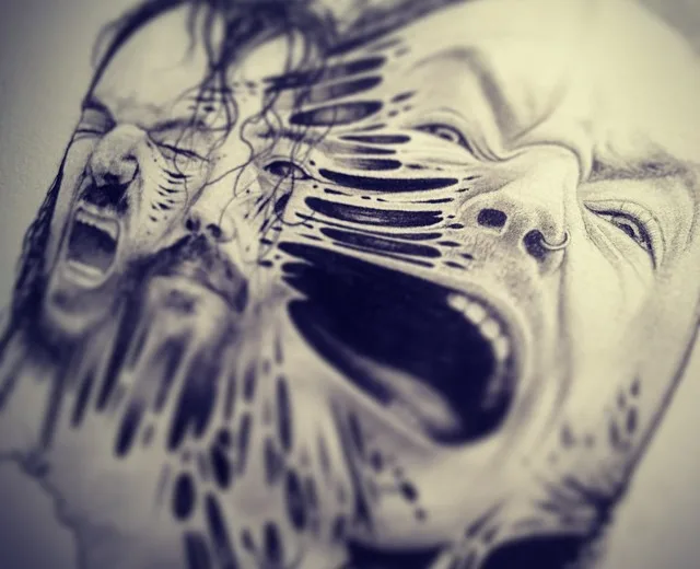 Desenhos rico em detalhes feito à caneta (9)