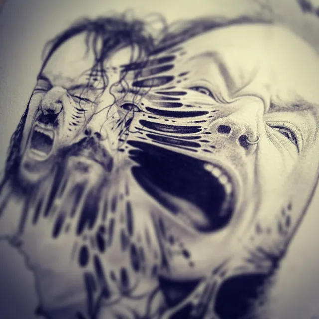 Desenhos rico em detalhes feito à caneta (9)