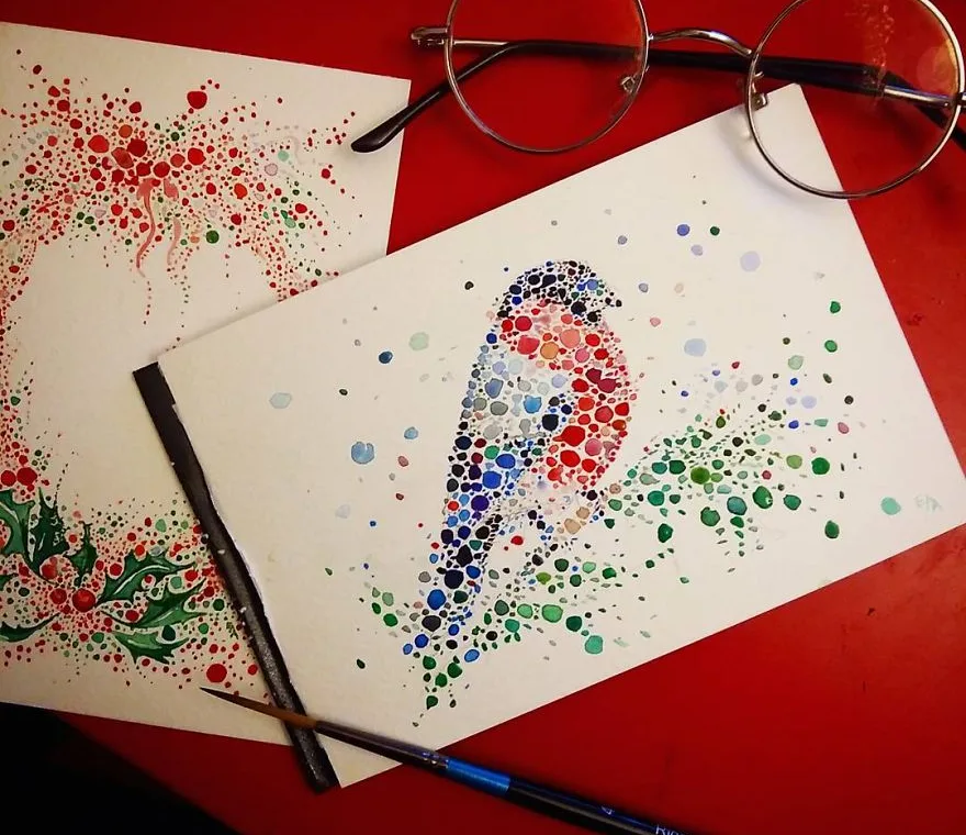 pinturas criativas feitas com potilhados (9)
