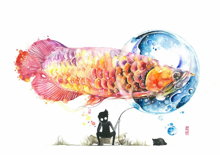 Desenhos e pinturas feitas em aquarela (1)