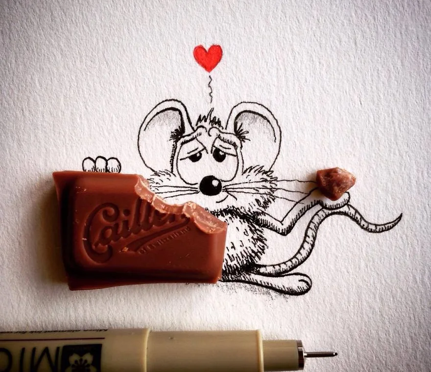 Desenhos criativos de um personagem engraçadinho (9)