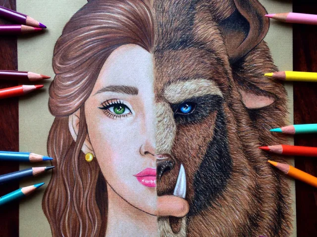 Desenhos criativos de personagens bons e seus vilões (6)