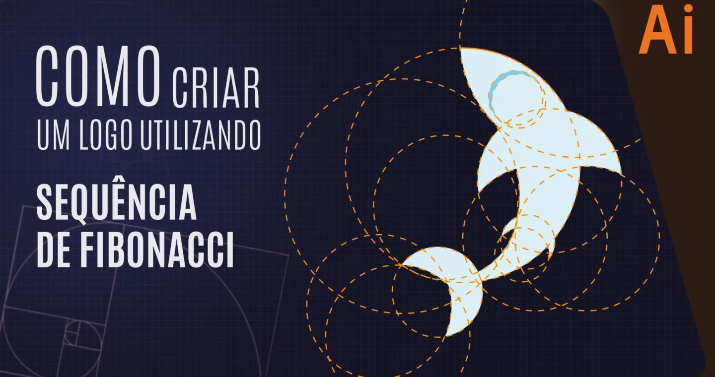 passo a passo criação de logo no illustrator com proporção áurea baseado em Leonardo Fibonacci