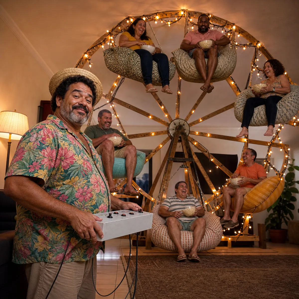 roda-gigante de almofadas criado com IA