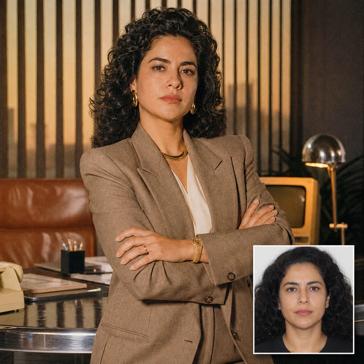 executivo de revista retrô com antes e depois criado com ia