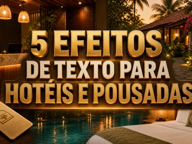 capa com 5 efeitos de texto para hotéis e pousadas gerados por IA