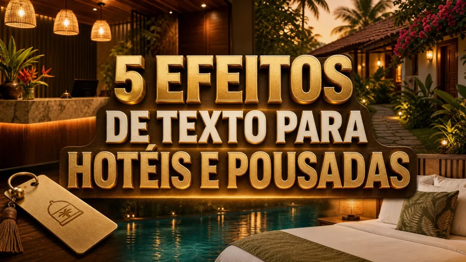 capa com 5 efeitos de texto para hotéis e pousadas gerados por IA
