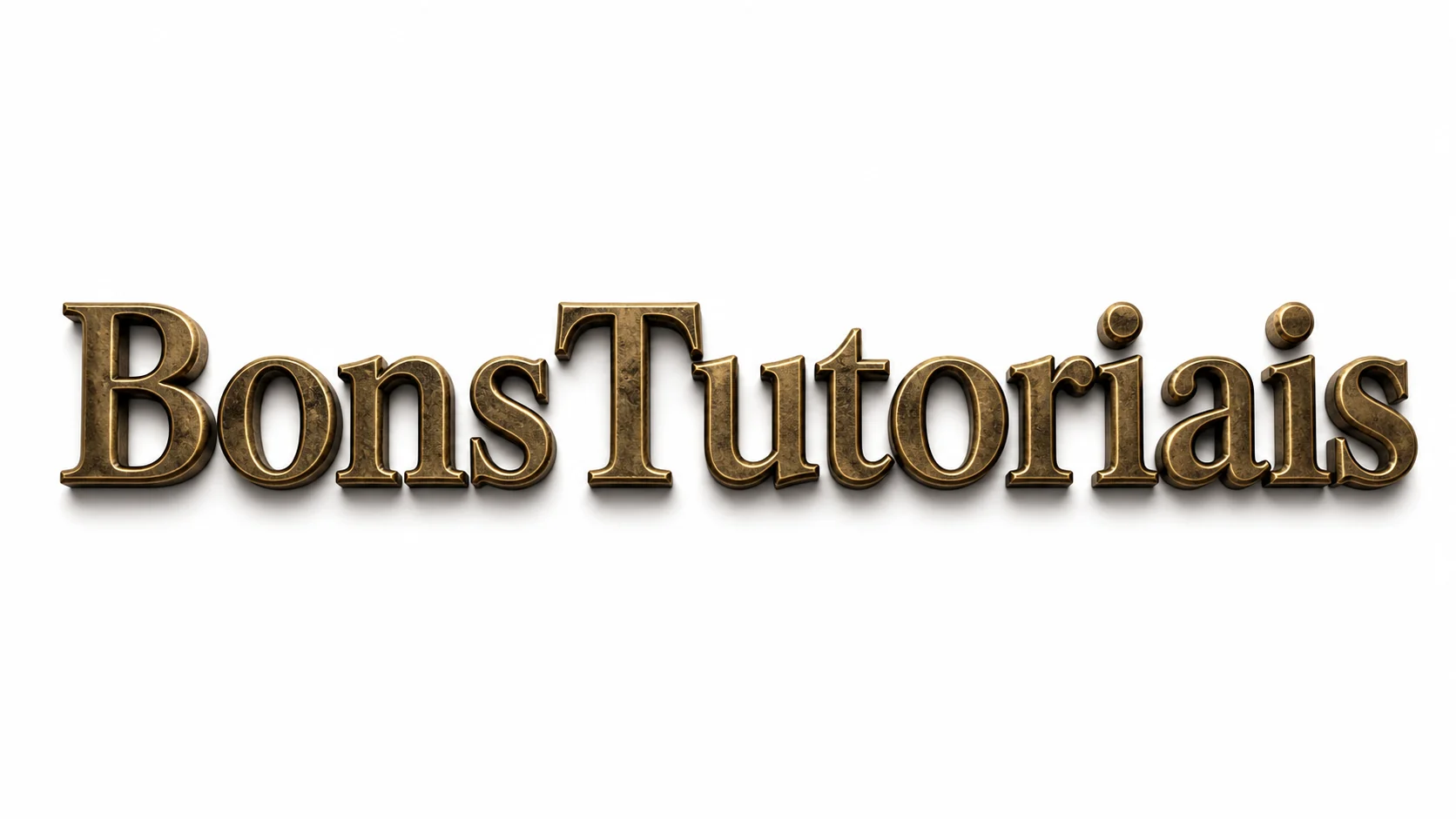 efeito de texto bronze antigo metálico criado com IA