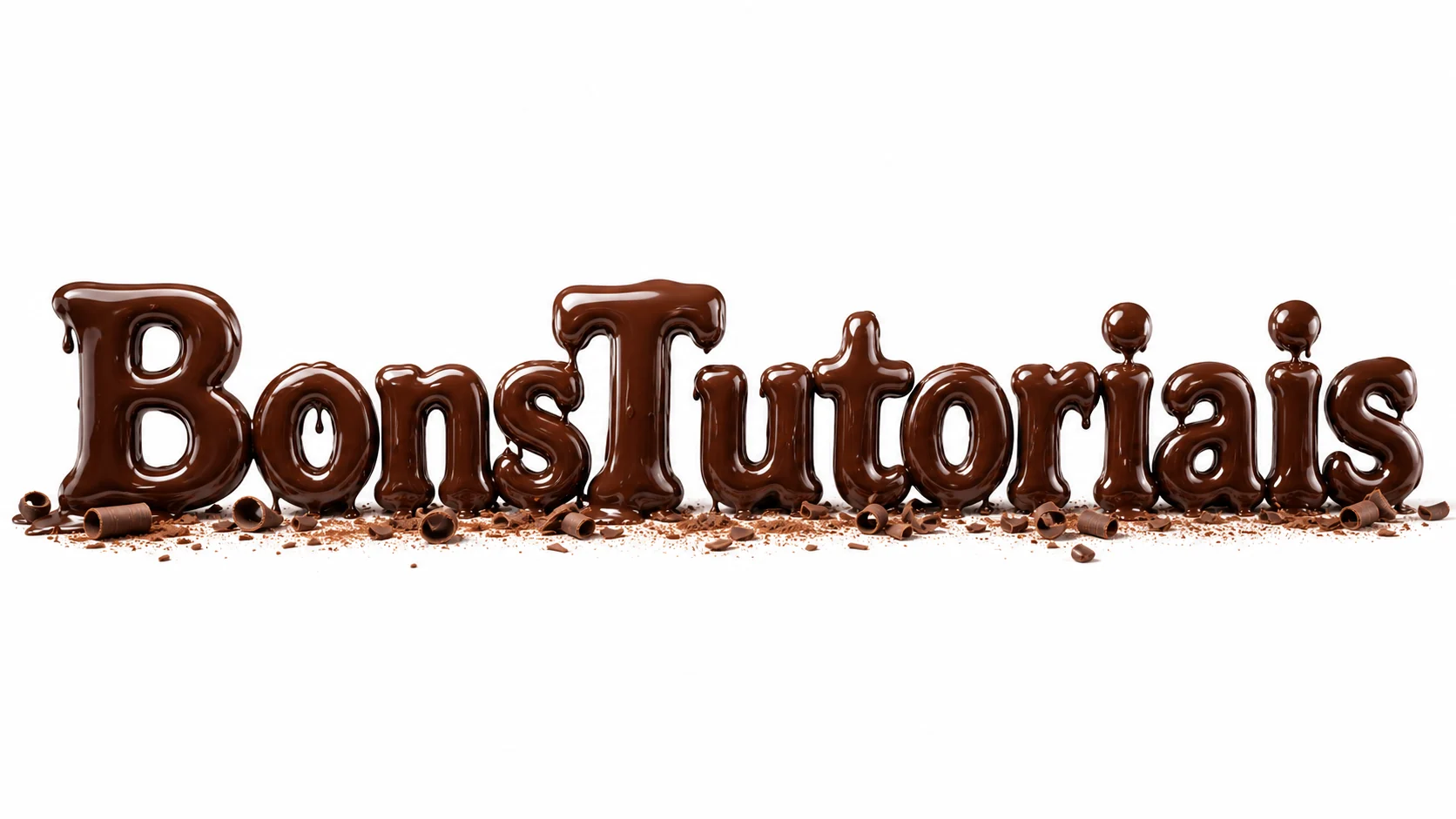 efeito de texto chocolate derretido gerado com IA