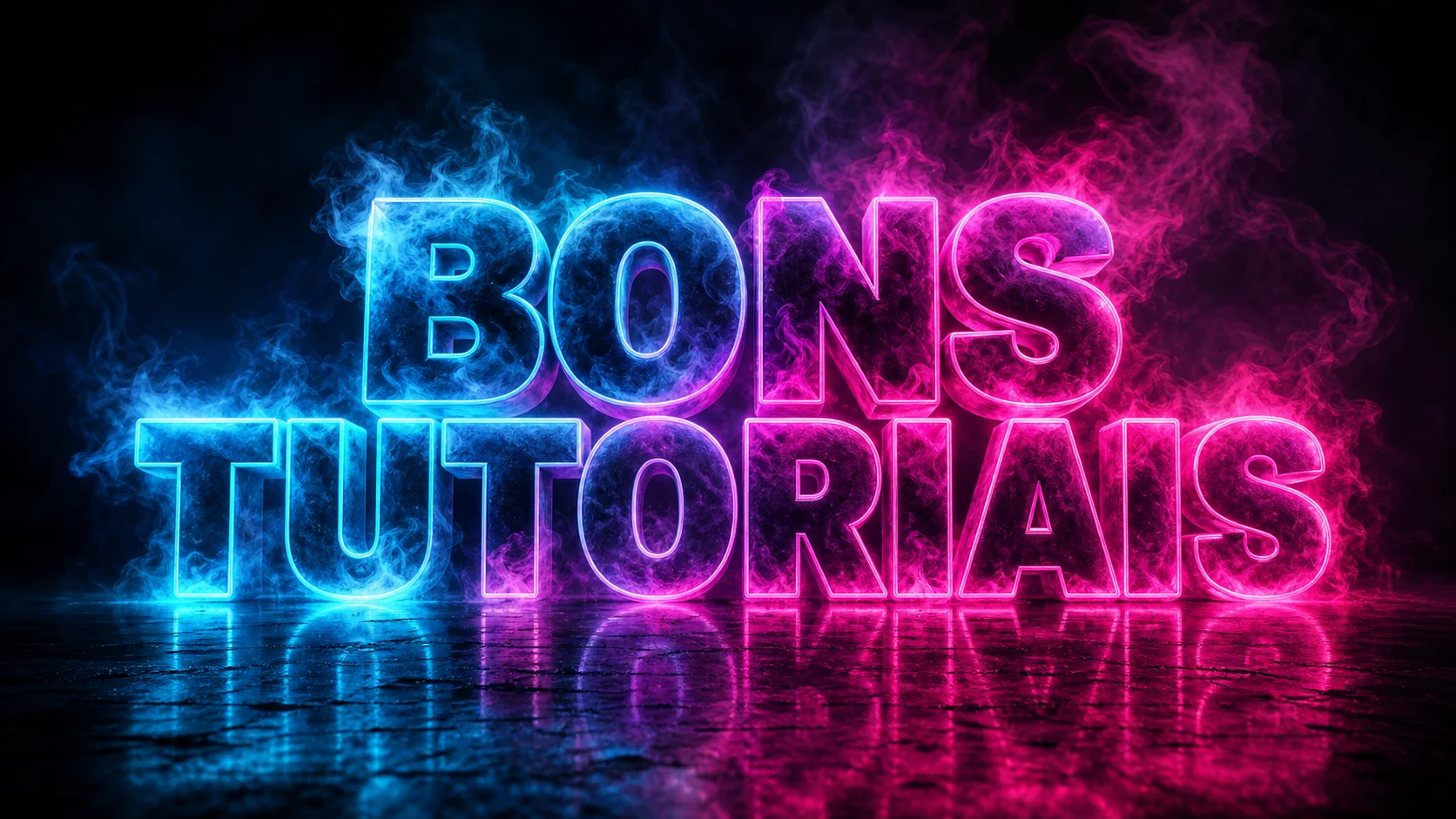 efeito de texto com fumaça neon gerado por IA