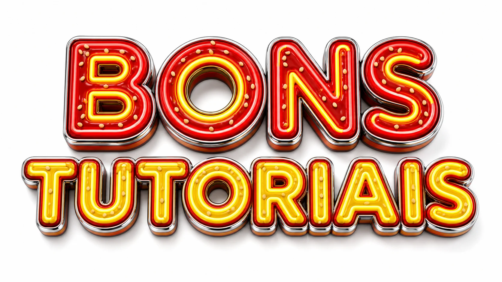 efeito de texto neon para hamburgueria retrô