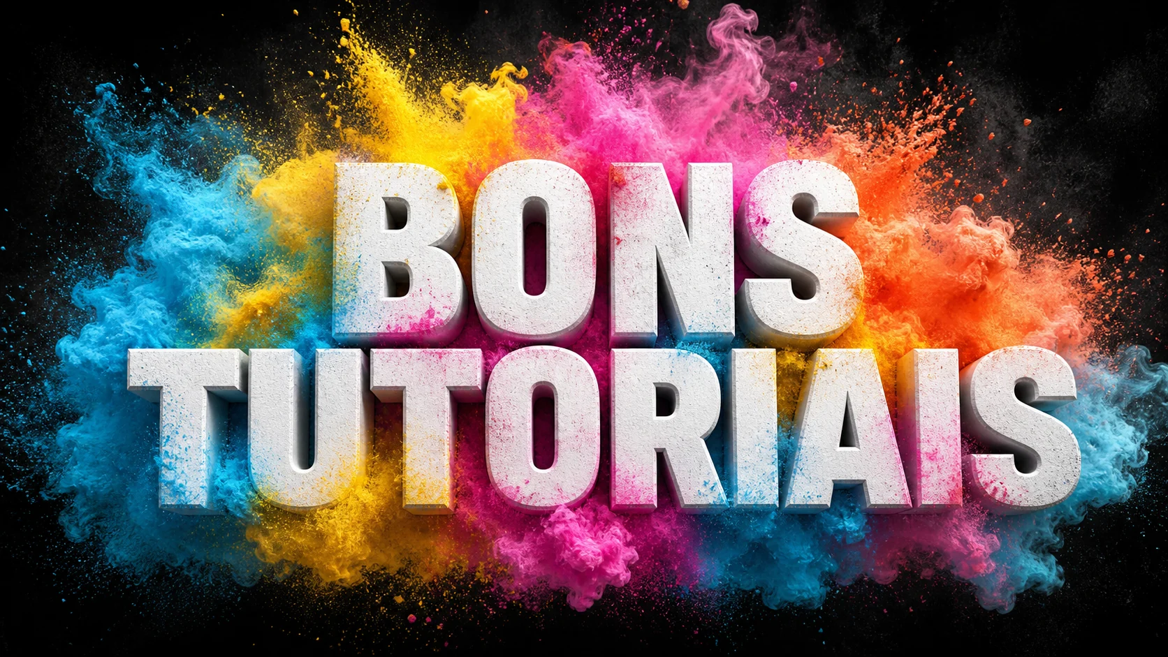 efeito de texto com pó e fumaça colorida gerado por IA