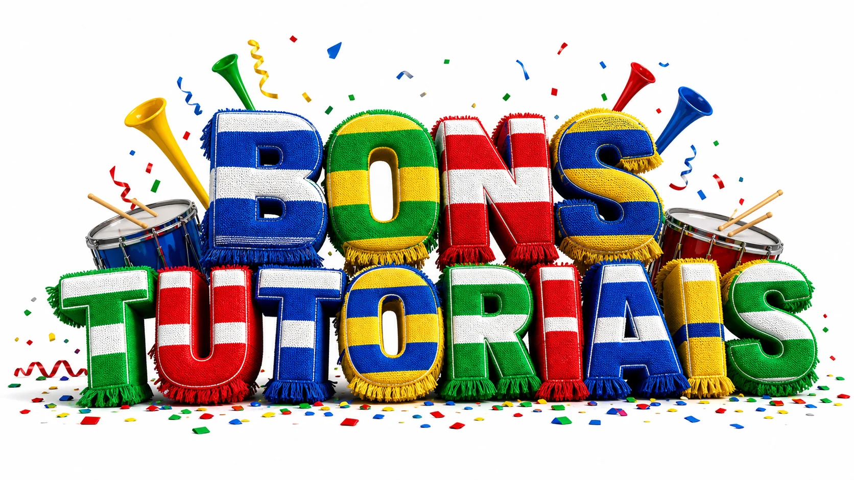 efeito de texto com torcida e confete para futebol gerado por IA