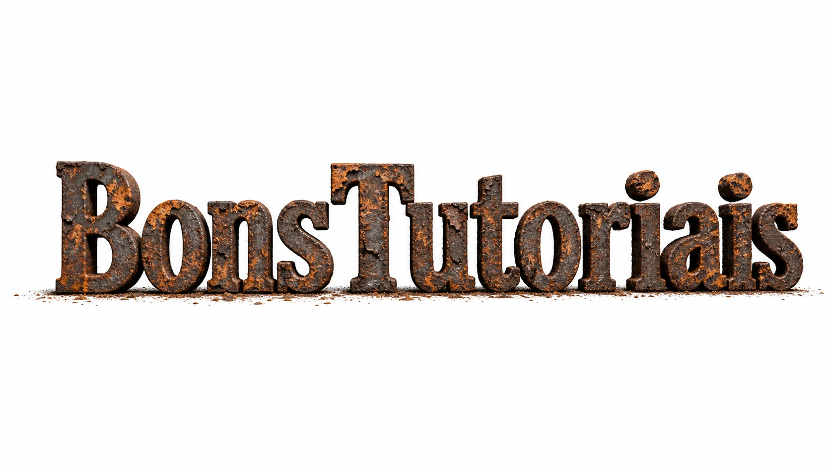 prompt ferro enferrujado efeito de texto com IA