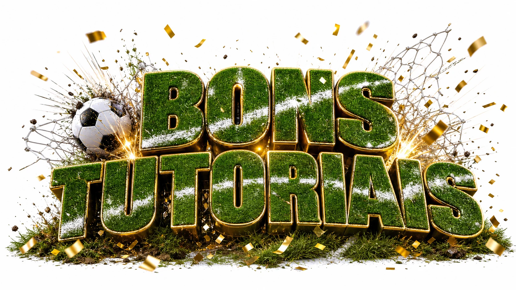 texto com efeito de gol explosivo para futebol criado com IA