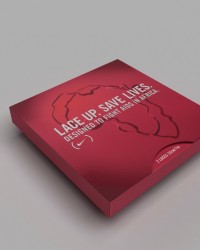 Box com a identidade da campanha da Nike