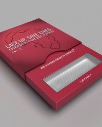 Box com a identidade da campanha da Nike