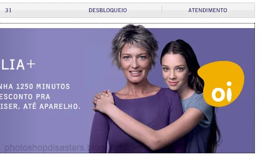 Erro de Photoshop na propaganda da OI