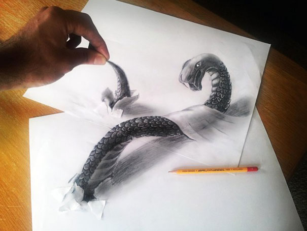 Desenhos 3d feitos com lápis - Bons Tutoriais