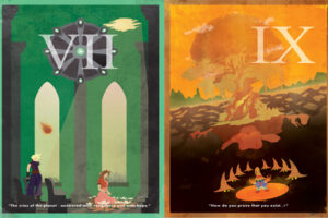 Posteres minimalistas feitos inspirados no game Final Fantasy (1)