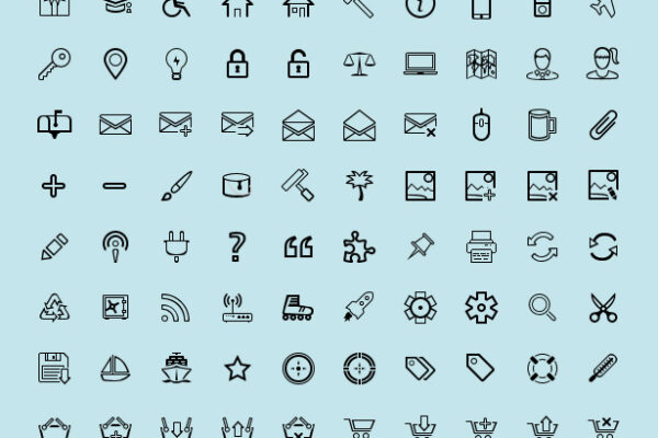 Pack de ícones minimalistas para seu site