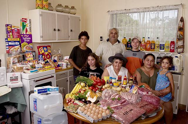 Do que se alimentam as familias pelo mundo afora, uma série de Peter Menzel (17)