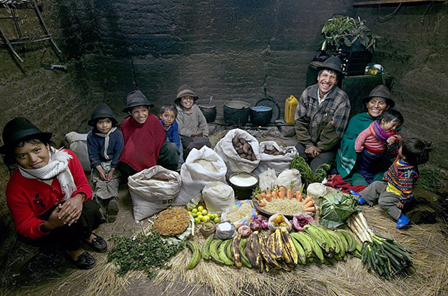 Do que se alimentam as familias pelo mundo afora, uma série de Peter Menzel (8)