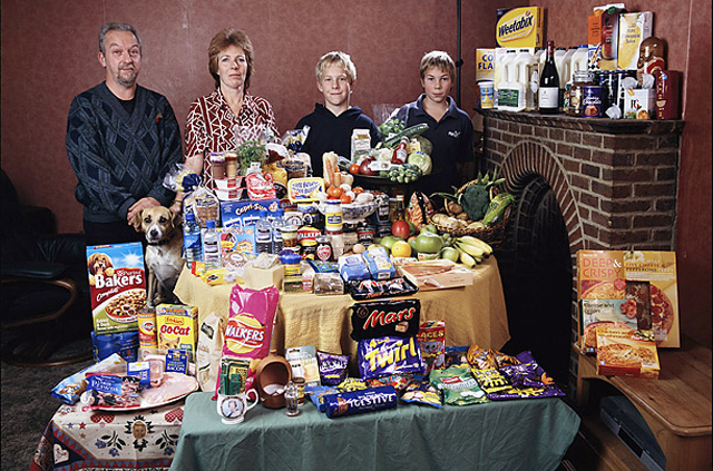 Do que se alimentam as familias pelo mundo afora, uma série de Peter Menzel (5)