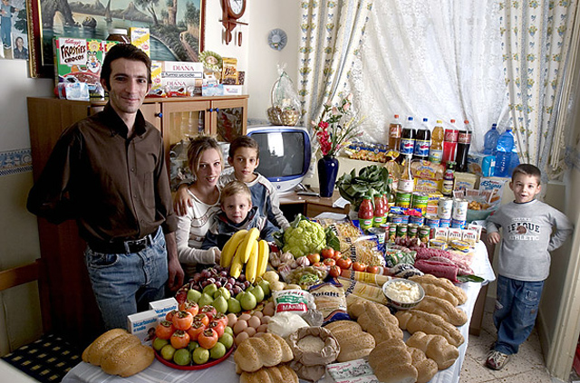 Do que se alimentam as familias pelo mundo afora, uma série de Peter Menzel (2)