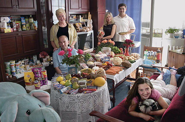 Do que se alimentam as familias pelo mundo afora, uma série de Peter Menzel (15)